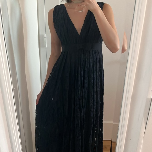 NWT CH by Carolina Herrera navy lace maxi dress - Picture 4 of 14